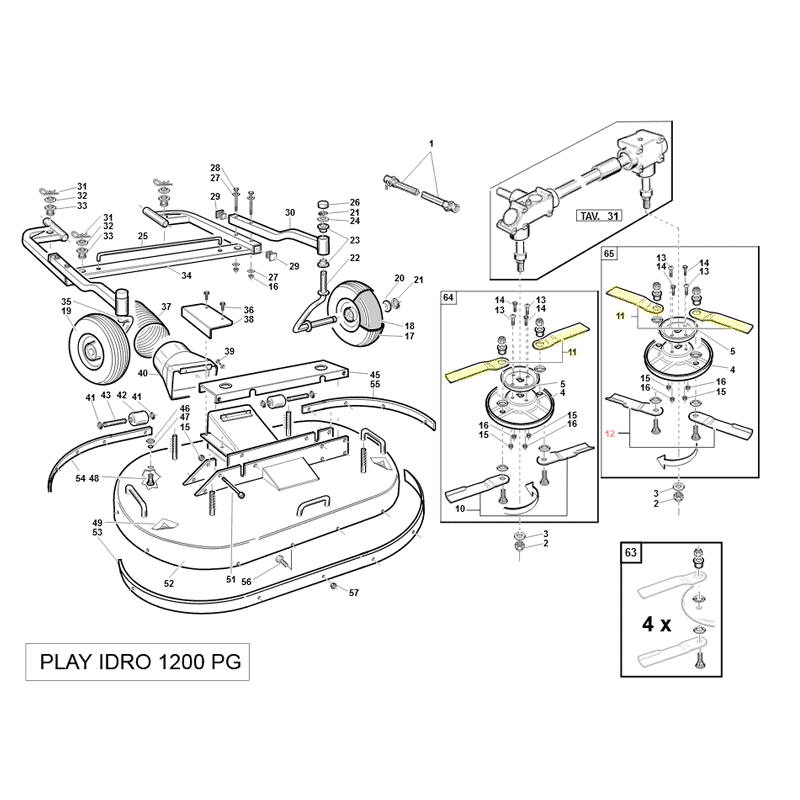 Kit 2 lames plates supérieures Gianni Ferrari Bieffebi 95220150000