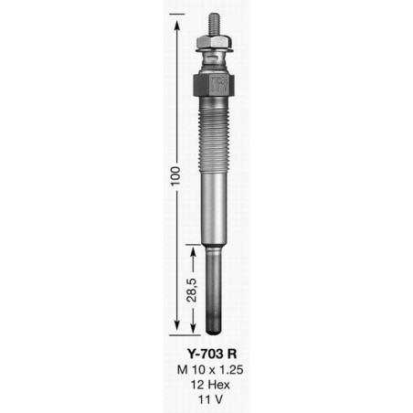 GLOW PLUG Y703R UT - NGK - Spark plug and suppressor - Jardinaffaires 