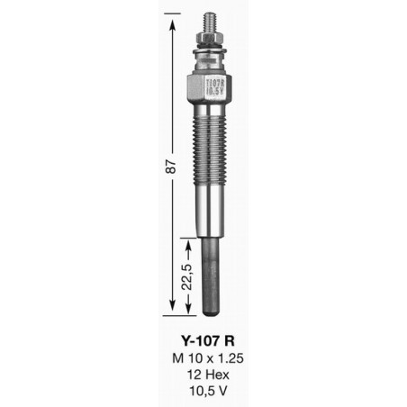 GLOW PLUG Y107R UT - NGK - Spark plug and suppressor - Jardinaffaires 