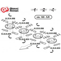 Gianni Ferrari straight mower knife 01.33.01.0210 - GIANNI FERRARI - Mower blade - Garden Business 