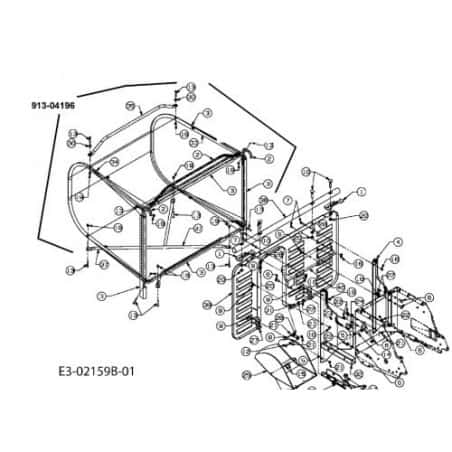 MTD COMPLETE COLLECTION BIN 76CM 200L 91304196, 913-04196 - MTD - Riding mower accessories - Garden Business 