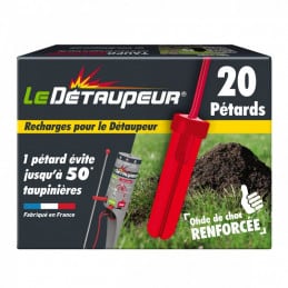 Mole trap Le Détaupeur refills 20 firecrackers - LE DÉTAUPEUR - Anti-pest traps - Jardinaffaires 