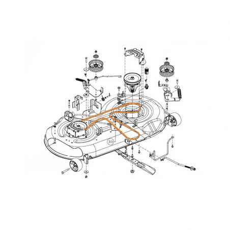 Courroie de lame pour plateau de coupe 117 CM 75404219