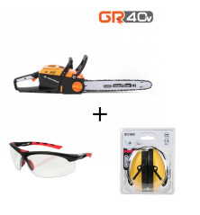 LS G35W Yard Force Chainsaw Pack + Oregon Ear Protectors + Oregon Protective Glasses