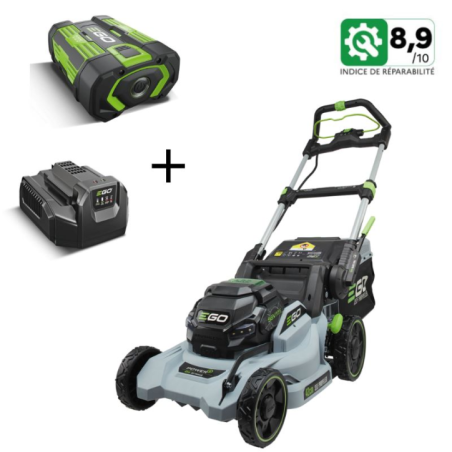 EGO LM1702E-SP battery mower with 4 Ah battery and 2 charger