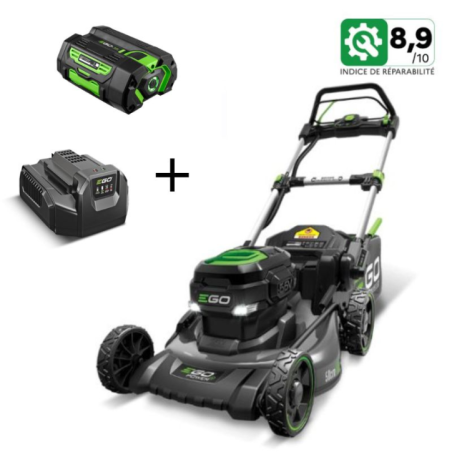 EGO LM2021E-SP battery mower with 5 Ah battery and 2 charger