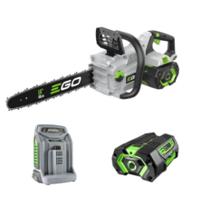 EGO CS1614E battery chainsaw with 5 Ah battery and 2 charger