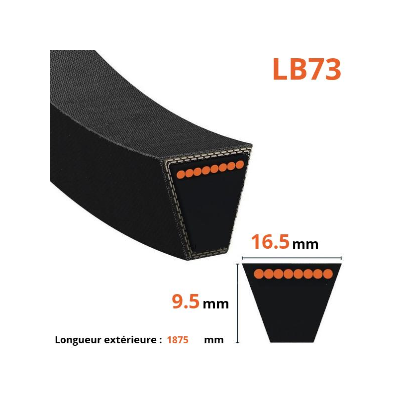 Correa trapezoidal lisa - Mitsuboshi - LB73