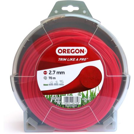 Hilo para desbrozadora Redondo Nylon Rojo ø 2.7mm/70m Oregon 69-382-RD