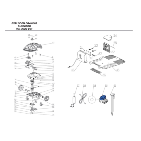 Support de roulement pour SH 900ECO