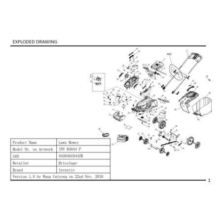 Boîte de commutation pour INV B4044 P