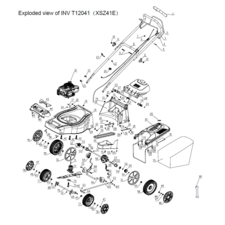 Levier de commande de lame pour INV T12041