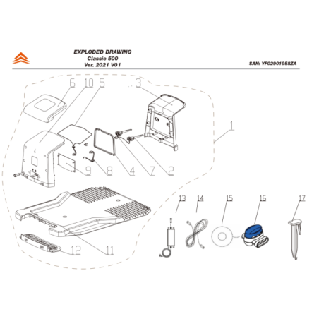 Ressort du bouton STOP pour CLASSIC 500