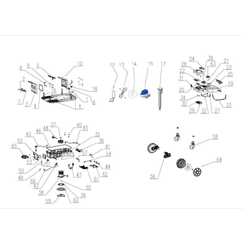 Bloc de fixation d'électrode Robot tondeuse MB 800