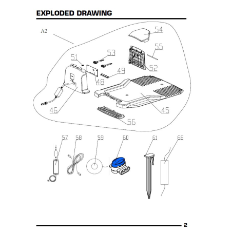 Porte-lame - 862609 pour SA 650 ECO, SA 900 ECO, SA 800 PRO