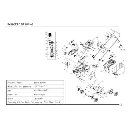 Ensemble moteur pour INV E1637 P