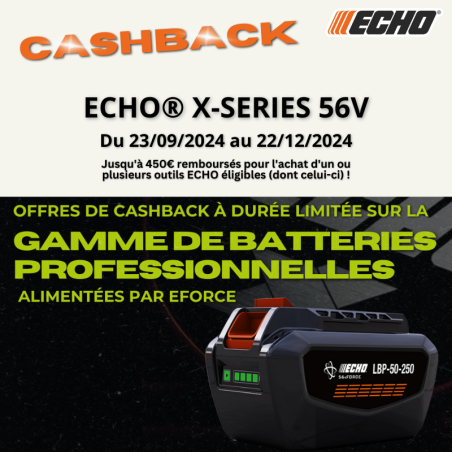 Elagueuse à batterie ECHO DCS-2500T/C1 + 1 Batterie incluse + 1 Batterie OFFERTE + 1 Chargeur