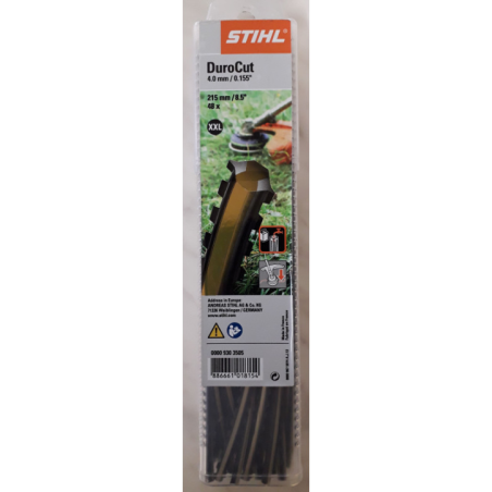 Brins pour Durocut 50-2 Taille XXL STIHL débrousailleuse 00009303505 - 4 mm - 48 fils à denture m