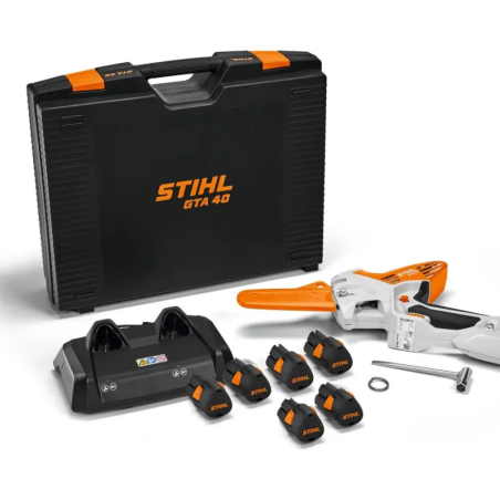 Scie à batterie GTA 40 - AS SYSTEM STIHL avec 6 batteries et chargeur