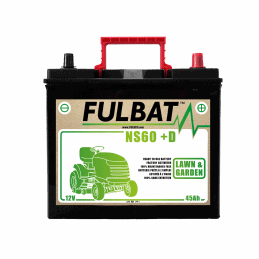 BATTERY NS60 (+D) Ca/Ca 12V 45 Ah 236-128-222 - / + - FULBAT - Battery and cell - Jardinaffaires 